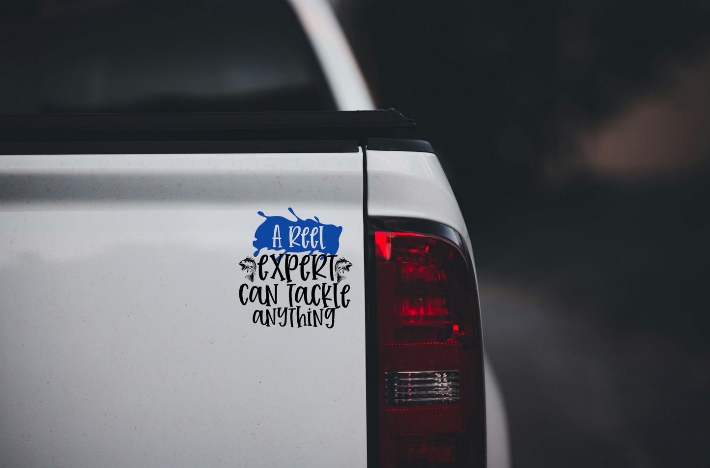 A Reel Expert Blue Splat - Vinyl Decal