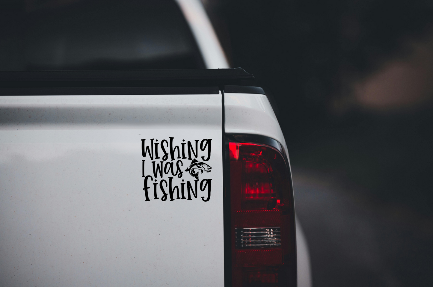 Wishing I Was Fishing Viny Decal