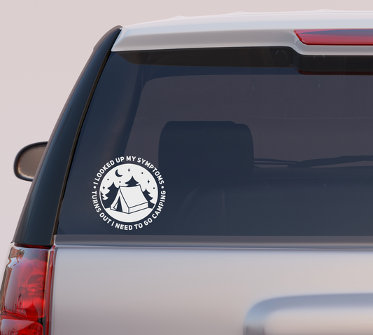 Need To Go Camping Vinyl Decal