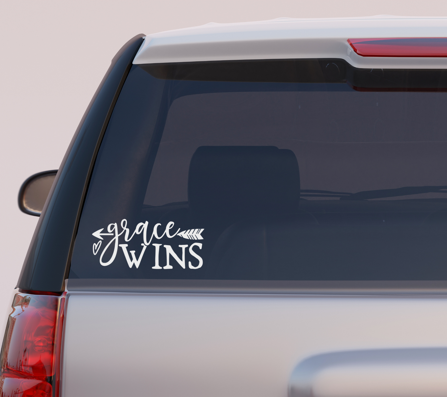 Grace Wins Vinyl Decal