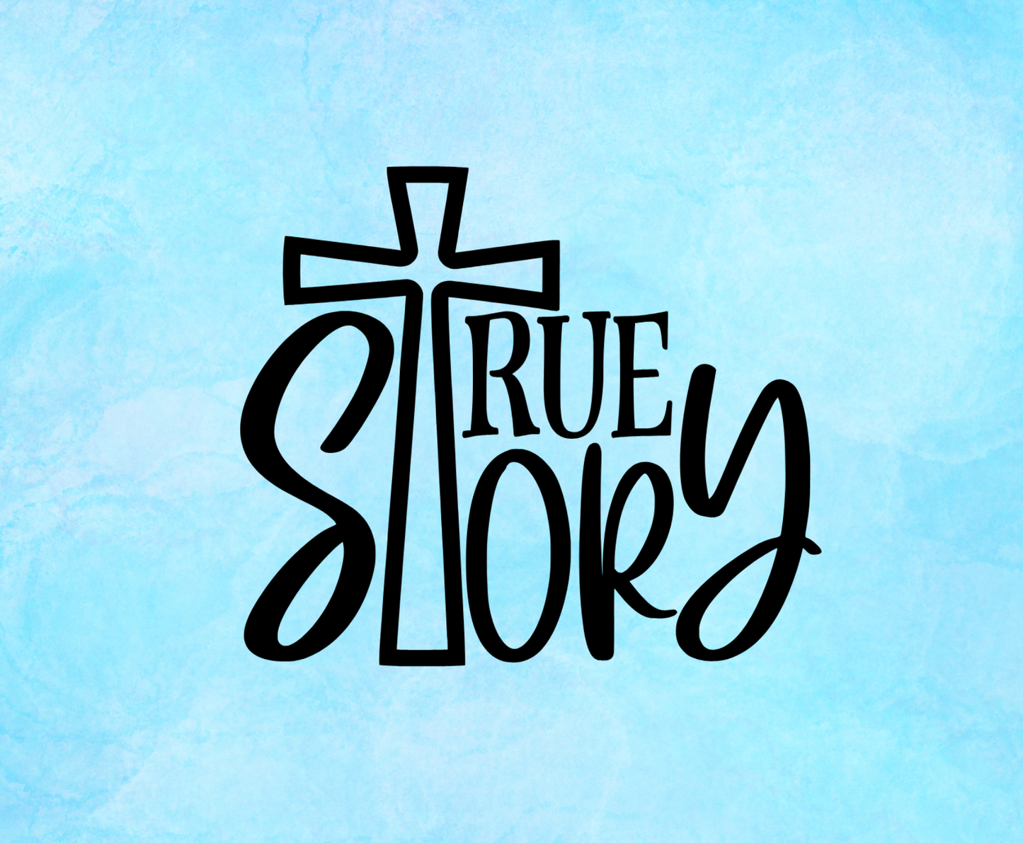 True Story Cross Vinyl Decal