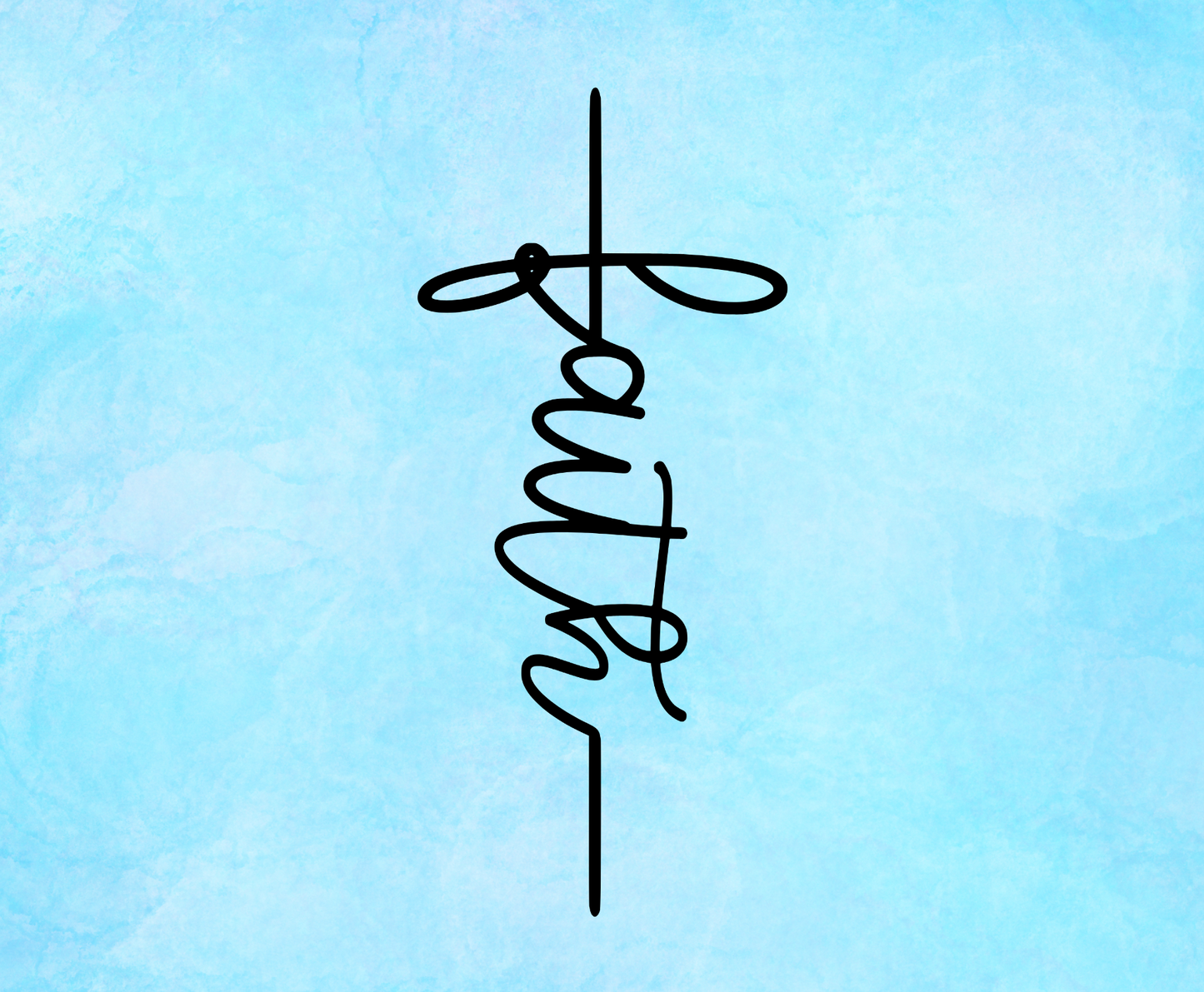 Faith Cross Vinyl Decal