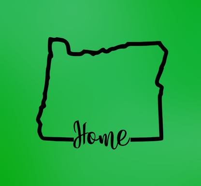 Oregon Home Vinyl Decal