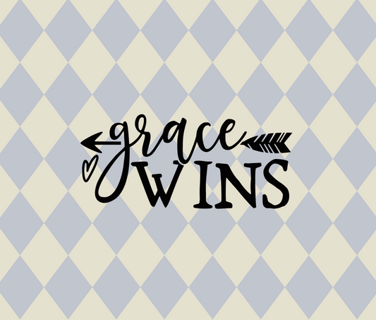 Grace Wins Vinyl Decal