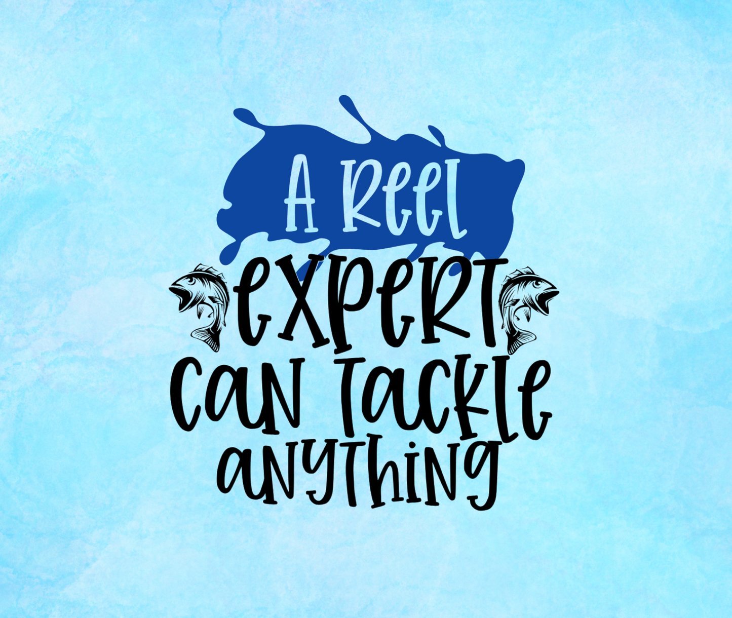 A Reel Expert Blue Splat - Vinyl Decal