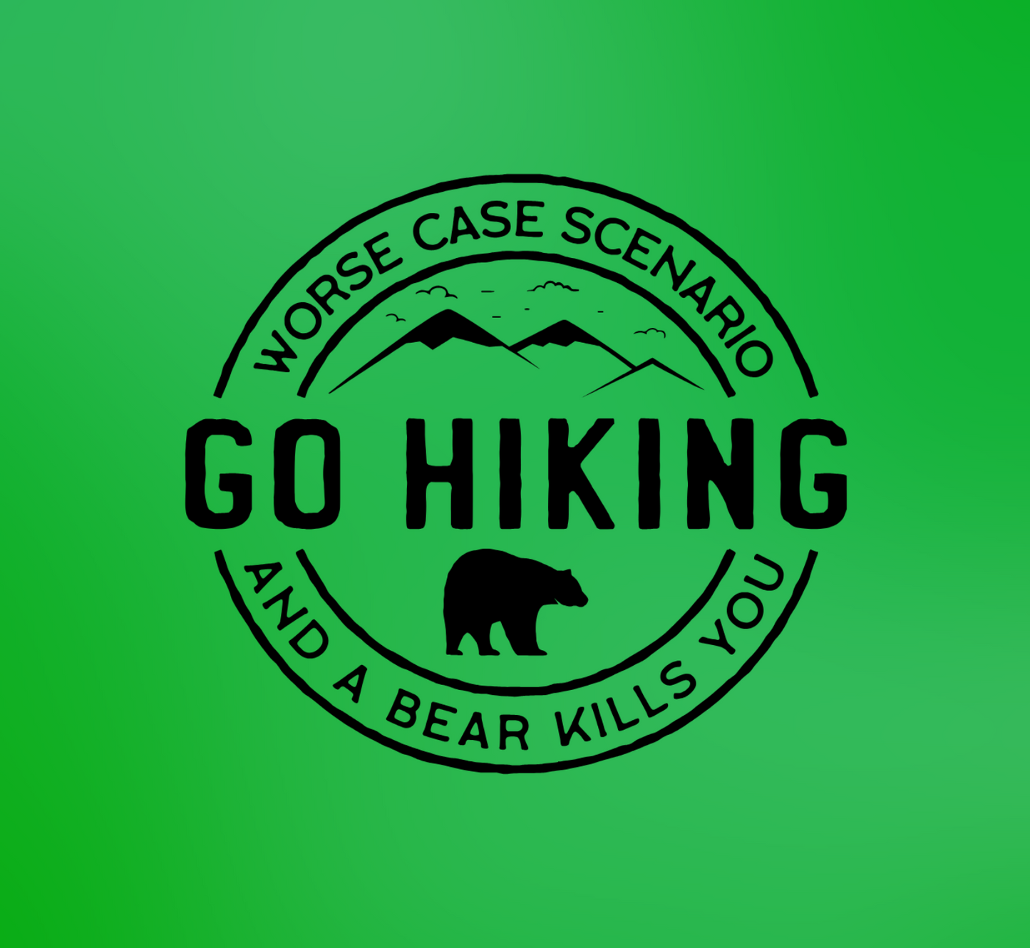 Go Hiking Vinyl Decal